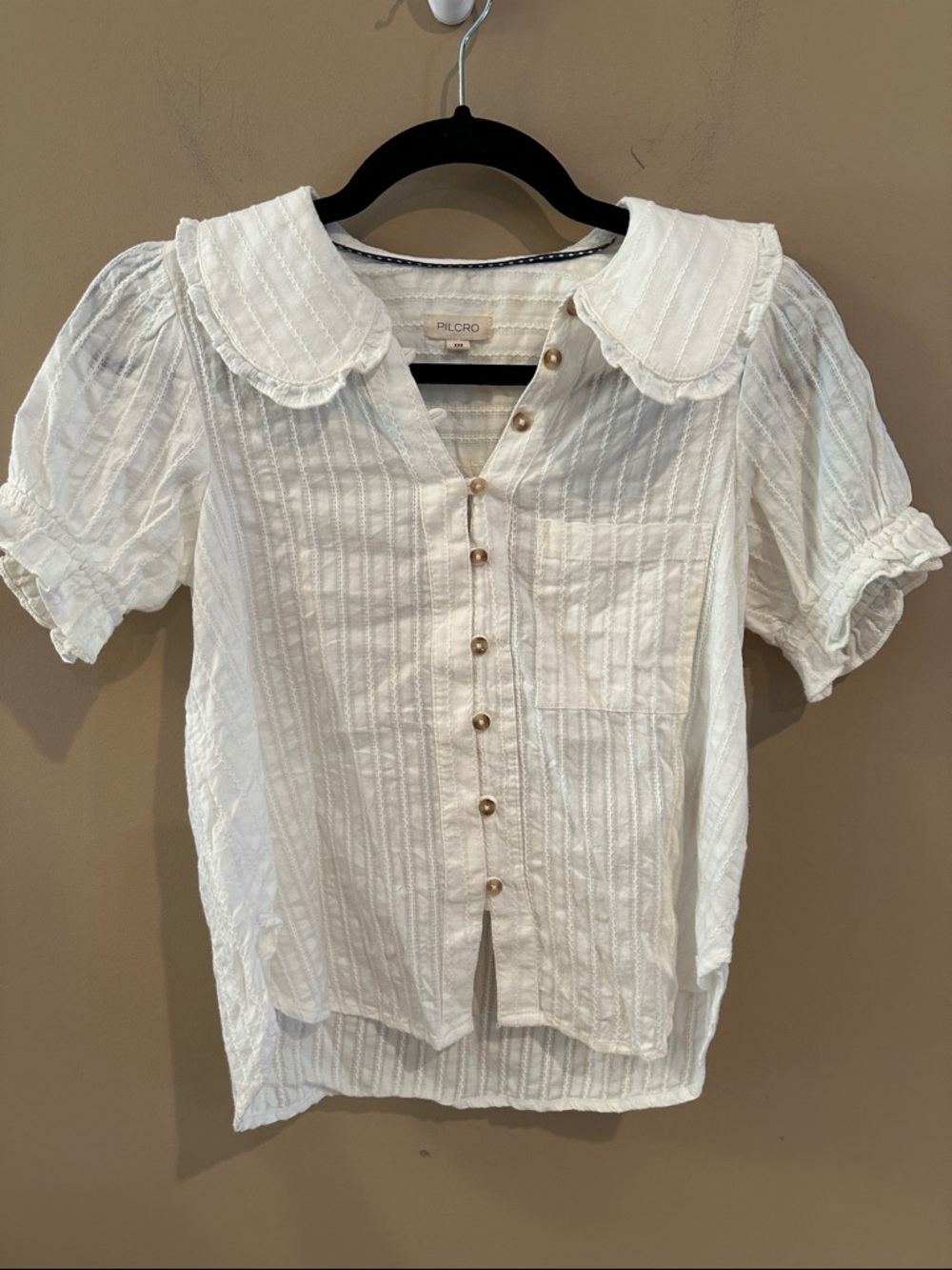 Keira Collared Button-Front Blouse by Pilcro
Anthropologie - Picture 2 of 5